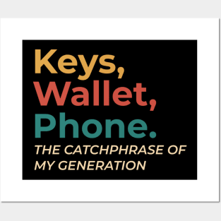 Keys wallet phone Posters and Art